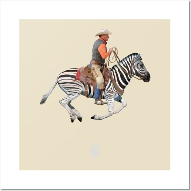 Zebra Cowboy Wall Art by at1102Studio